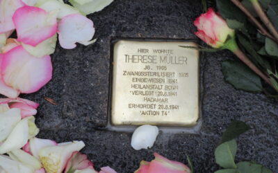Verlegung eines Stolpersteins