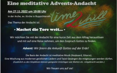 27.11. Time2chill – meditative Adventsandacht in Ruppichteroth