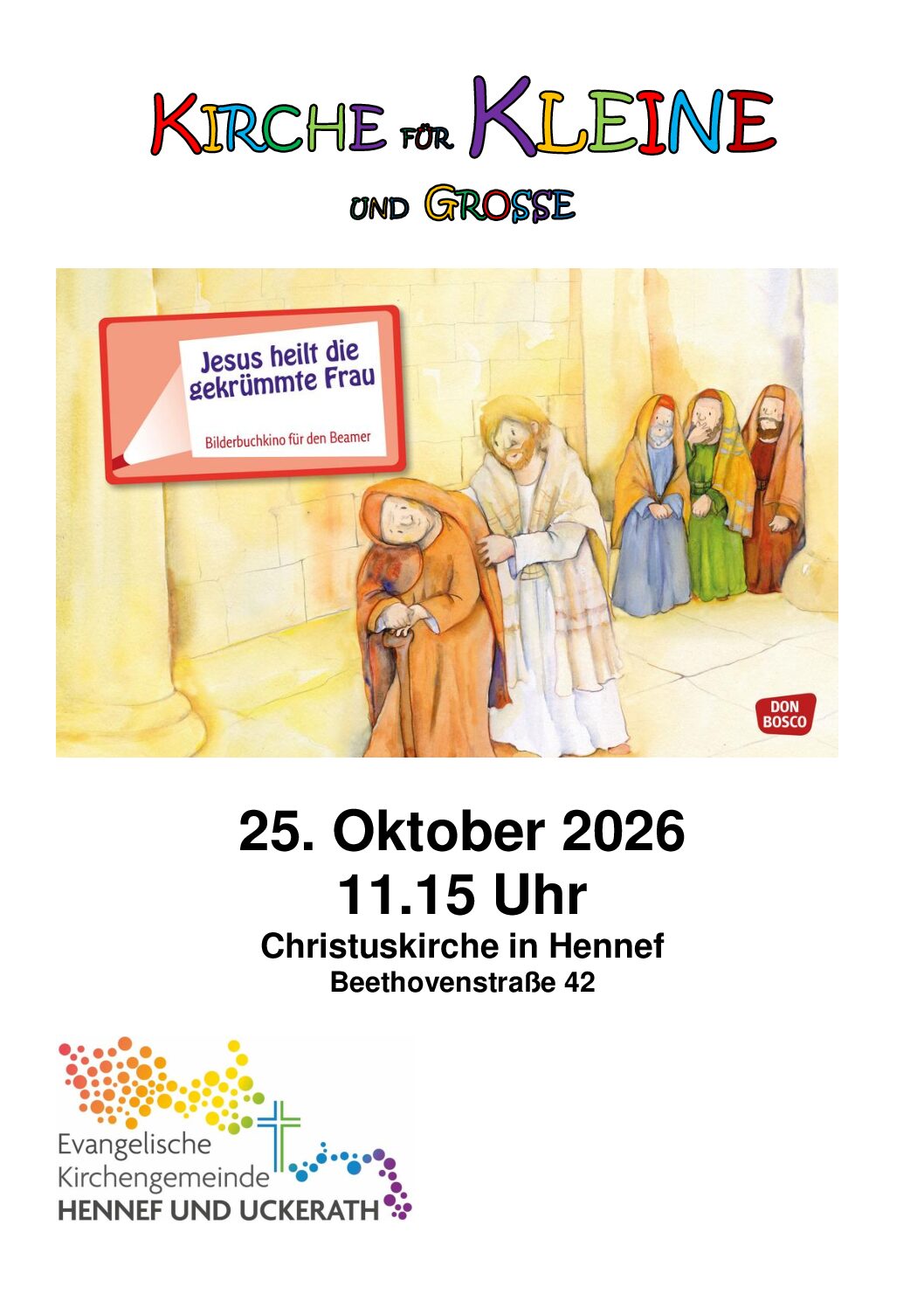 25.10.2026 um 11.15 Uhr Kirche für Kleine und Große